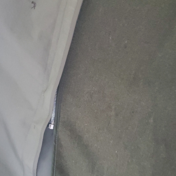 Men's Olive Green Trench Coat With Zippered - Picture 6 of 8